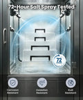 20 Pack 3 Inch Hole Center Kitchen Cabinet Handles, Solid Zinc Alloy Square Drawer Pulls, salt spray testing in progress