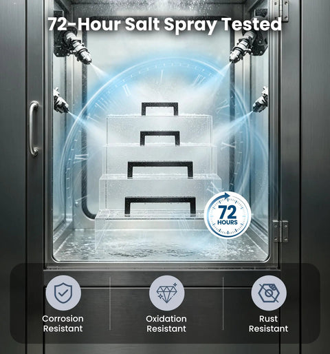 20 Pack 3 Inch Hole Center Kitchen Cabinet Handles, Solid Zinc Alloy Square Drawer Pulls, salt spray testing in progress