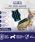 Protective Pup Pad For CoyoteVest Or SpikeVest Harness Add On Stab Resistant Shield To Guard Your Pup From Birds Of Prey Raptors Hawks Coyotes And Attacks Small Turquoise