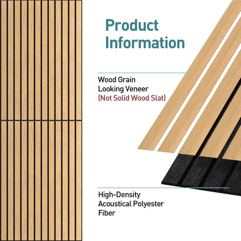 Snag This Dope 6 Pack Set Of Teak Acoustic Wall Panels That Slash Echoes And Kill Room Noise Fast Premium High Quality Polyester Sound Absorbing Pads For Creators close-up of wood grain veneer and high-density acoustical polyester fiber details