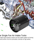 Dual Turbine Air Intake Turbonator Performance Kit For Most Vehicles Fuel Saver System Universal Acceleration Enhancement Black Air Intake Upgrade For Faster Throttle And Better Gas Mileage next to engine diagram showing airflow dynamics