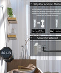 Six Pack 6 Inch Floating Shelf Brackets Built Tough Heavy Duty Hidden L Brackets For DIY Rustic Industrial Shelves display.
