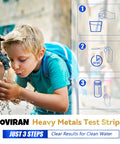 A child testing tap water using Skip The Guesswork And Nail Your Tap Water Testing Fast With These Eight Parameter Heavy Metals Strips.