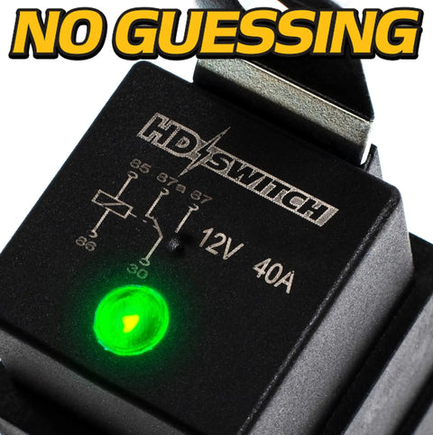 LED Starter Relay Kit With Wiring Harness For Kawasaki And Kohler Engines Replaces AM107421 showing HD Switch and green LED