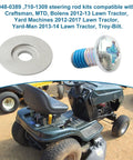 Steering Rod Cap Washer And Screw Replacement Kit For MTD Craftsman Yard Machines Yard Man Troy Bilt Lawn Tractors Fits 2012 To 2017 Models 9480389 7101309, steel washer and screw