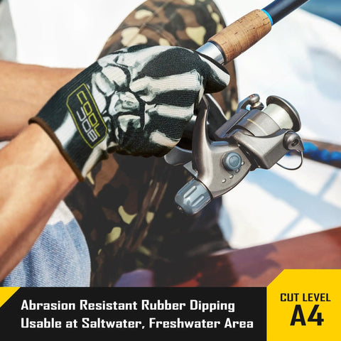 Two Pairs A4 Cut Resistant Gloves For Work And Fishing With Touchscreen Compatibility, Nitrile Grip, knife proof