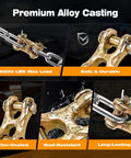 Tough As Nails 3/8 Inch Twin Clevis Link Pack Of 2 forged from G70 alloy steel, showing rust-resistant zinc coating and durable design.