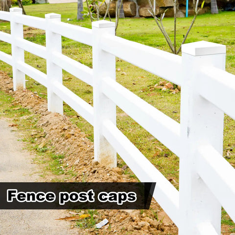 24 Pack Pyramid White PVC Vinyl Post Top Caps For Vinyl Fence Posts 5x5 Inch Weatherproof Deck And Fence Post Covers