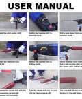 SALI diamond core drill bits front view user manual collage with Step 1–3 installation and drilling instructions