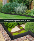 Heavy Duty Metal Landscape Edging Kit With Stakes 19 Feet Total 46 By 10 Inch Galvanized Steel Lawn Border in garden setup