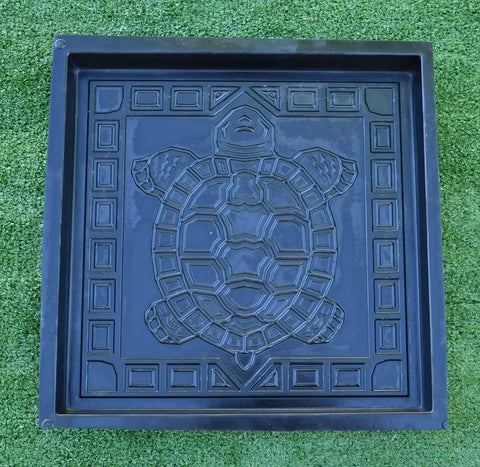 Turtle Stepping Stone Mold For Garden Pathways, Durable ABS Plastic Concrete Mold For DIY Cement Tiles, 11.81 x 11.81 inches