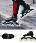 Carbon Fiber Inline Speed Skates 3x110mm With ABEC-9 Bearings Lightweight PU Wheels For Outdoor Fitness And Street Racing Unisex Men Women For Everyday Commutes And Weekend Sessions