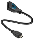 Micro HDMI to HDMI adapter from Raspberry Pi 4 Starter Kit With Fan Cooled ABS Case And 4GB Model B Board Plus Essential Accessories