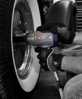 Half Inch Pneumatic Impact Wrench With 750 Ft Lbs Torque Three Speed Regulator For Easy Lug Nut Removal On Cars And Lawn