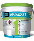 Spectralock 1 Pre Mixed Grout In Light Pewter container with stain proof color lock and 40 color options displayed