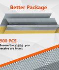 15 Gauge Angled Finish Nails 34 Degree Galvanized Set 900 Pack For Pneumatic Or Electric Nailer Assorted Sizes Display