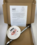 Air Filter Cleaner Kit For 1.5 To 4 Inch ID Filters With Rotating Nozzle System in open box with instructions, Made In USA