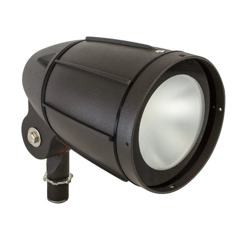 Bronze 12W Outdoor LED Flood Light Weatherproof Exterior Fixture With Adjustable Mounting Bracket Energy Efficient