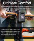 Person using Earth Auger Power Head With Steel 6 Inch By 30 Inch Bit Ultra Duty Cordless Electric With Lithium Ion Battery And Charger