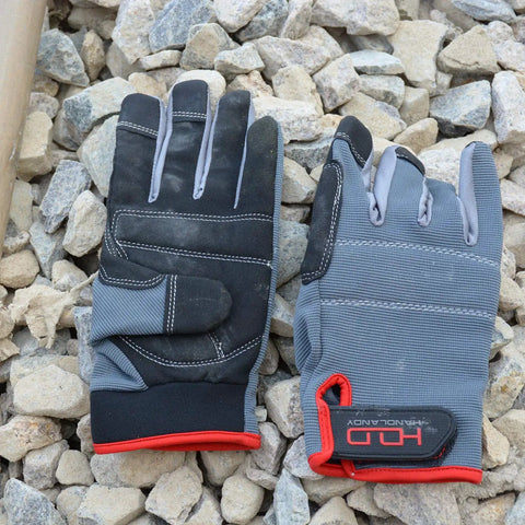 All Purpose Work Gloves For Men And Women Touch Screen Compatible Flexible Breathable Gardening And Yard Maintenance Gloves Large 2 Pairs on rocks