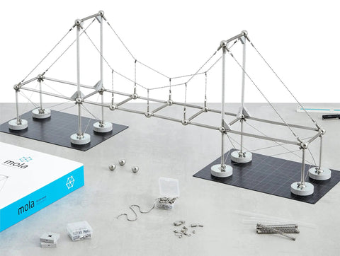 Magnetic Modular Kit For Engineering And Architecture Education That Lets You Build Bridges And Cable Structures Hands On