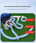 Person installing Perforated Landscape Drain Pipe Kit With Polyester Filtration on grass with PVC and sewn connections
