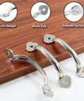 12 Pcs 4 Inch Modern Silver Plum Blossom Box Pull Handles Zinc Alloy With Screws For Drawers Cabinets Wardrobes Hole To Hole 3.2 Inches