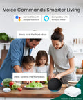 Family interacting while using Ultra Secure WiFi Fingerprint Smart Door Lock With Remote App Control And Digital Keypad for hands-free security.