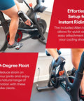 Cyclist using bike with Replacement Bike Cleats For Cycling Shoes Compatible With Look Delta And Peloton, 9 Degree Float, Allen Key Bolts