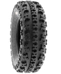 Knobby Sport ATV UTV Tires 22x7-10 Tubeless A027 6 Ply Set Of 2 angled side view with tread pattern