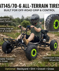 Gas Powered Off Road Go Kart For Adults And Teens Fourteen Plus with 212cc Engine on rough terrain with AT145/70-6 Tires
