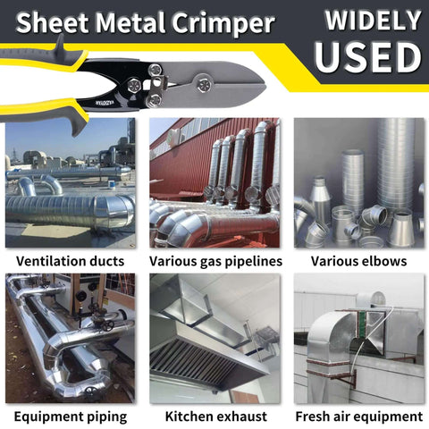 5 Blade Sheet Metal Crimping Tool For 22 Gauge Galvanized Steel And 28 Gauge Stainless Steel Pro Grade Build used in ductwork and gutters