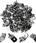 No Nonsense Heavy Duty 5Mm Shelf Pegs Seventy Pack Solid Metal L Shape Shelf Support Pins For Kitchen Cabinets Bookcases Closets And Custom Wood Shelving Built Damn Tough, showing close-up of shiny metal pegs.
