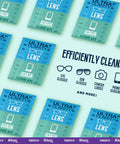 Ultra Clarity Lens screen cleaning wipes, 210-pack in blue and teal packaging