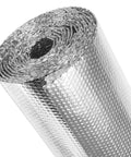 Premium Reflective Window Film Roll 48 By 10 Feet Aluminum Foil Thermal Insulation in a roll showing textured surface.