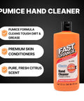 Heavy Duty Mechanic Hand Cleaner With Pumice Lotion, Natural Citrus Scent, Waterless Formula For Grease Busting And Grime, Skin Conditioning With Aloe And Glycerin, 7.5 Oz bottle with features text