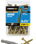 Premium Bronze Wood Screws Killer Grip And No Sweat Installation For Heavy Duty Decking And Outdoor Projects Rust Resistant Ceramic Coating Self Starting Tip Two Half Inch 50 Pack in a package with T25 driver bit.