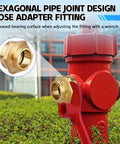 Brass Fire Hose Adapter One And A Half Inch NST NH Female To One And A Half Inch NPT Male Hex Nipple Connector on hydrant