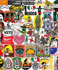 Patriotic Mexican Pride Sticker Pack For Helmets Laptops Water Bottles And Tool Boxes 100 Dope Durable Vinyl Decals Featuring Eagles Flags Tacos Bad Hombre Gringo Zapata Mexico Culture And More