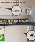 Gnarly Wall Damage Tackled Quick With Effortless Drywall Repair Clips For Knockout Smooth Finish, easy tab bending for patch repair.