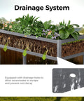 HDPE Elevated Raised Garden Bed With Legs For Outdoors 47 X 22 X 30 Inches Planter Box With Drainage System For Vegetables, Herbs