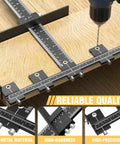 Kick Butt Cabinet Hardware Drill Jig Kit Featuring Detachable 32 Inch And 16 Inch Wood Drill Guide for precise drilling on wood.