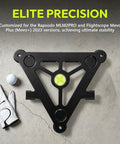 Leveling And Alignment Stand For Golf Launch Monitors Pro Grade Metal Build with Precise Adjustable Feet on concrete floor