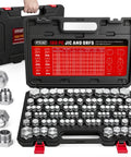 Pikwo 180 Pc Master Industrial Hydraulic Cap And Plug Kit For Hose Tube Pipe Fitting with steel caps and plugs for JIC ORFS.