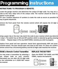 Programming instructions for Replacement Garage Door Remote For 308911 Multi Code Linear 300MHz 10 Dip Switch Clicker
