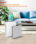 Living room with Vital 100 Replacement Filter For Levoit Vital 100 RF Air Purifier, 3 In 1 True HEPA Filter With Pre-Filter and Activated Carbon