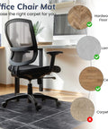 Office chair on 36 By 48 Inches Tough As Nails Office Chair Mat For Hardwood And Tile Floors, no slip, smooth glide surface