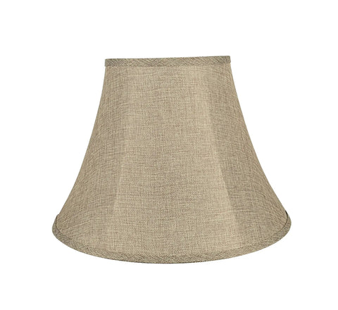 Dope Collapsible Bell Lamp Shade In Wheat Linen With Spider Fitter And Brass Hardware 9 Inch Top 18 Inch Bottom 13 Inch Slant Height