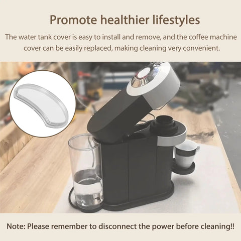 Water Tank Lid Replacement for Vertuo Next Coffee Machine Fits Krups XN910 Series Easy Install Durable Plastic Cap for Your Home Brew Setup and Quick Repair of Your Premium Brew System shown with coffee maker.