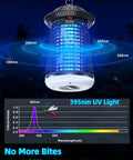 Beast 4200V Electric Bug Zapper with LED attractant, showing a close-up displaying UV light effectiveness for indoor outdoor use.